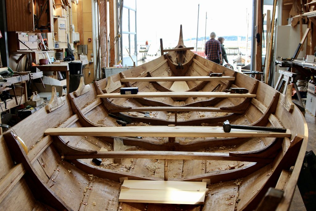 Spejdernes båd bygget af Vikingeskibsmuseets bådeværft til Spejdernes Lejr 2022