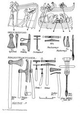 Tools. Drawing: Søren Vadstrup. © Viking Ship Museum.