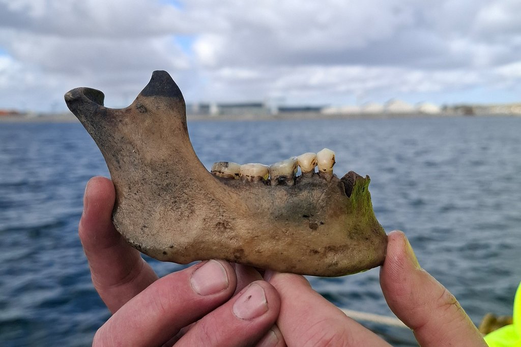 Arkæologerne har fundet menneskelige rester i vraget. i alt 19 personer ud af den 357 mand store besætning aldrig blev fundet igen, hverken døde eller levende. 