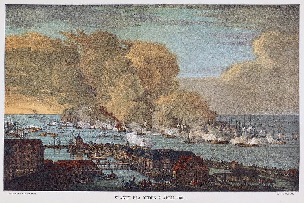 Slaget paa Reden 2. April 1801 af CA Lorentzen Fri af ophavsret, Det Kongelige Bibliotek