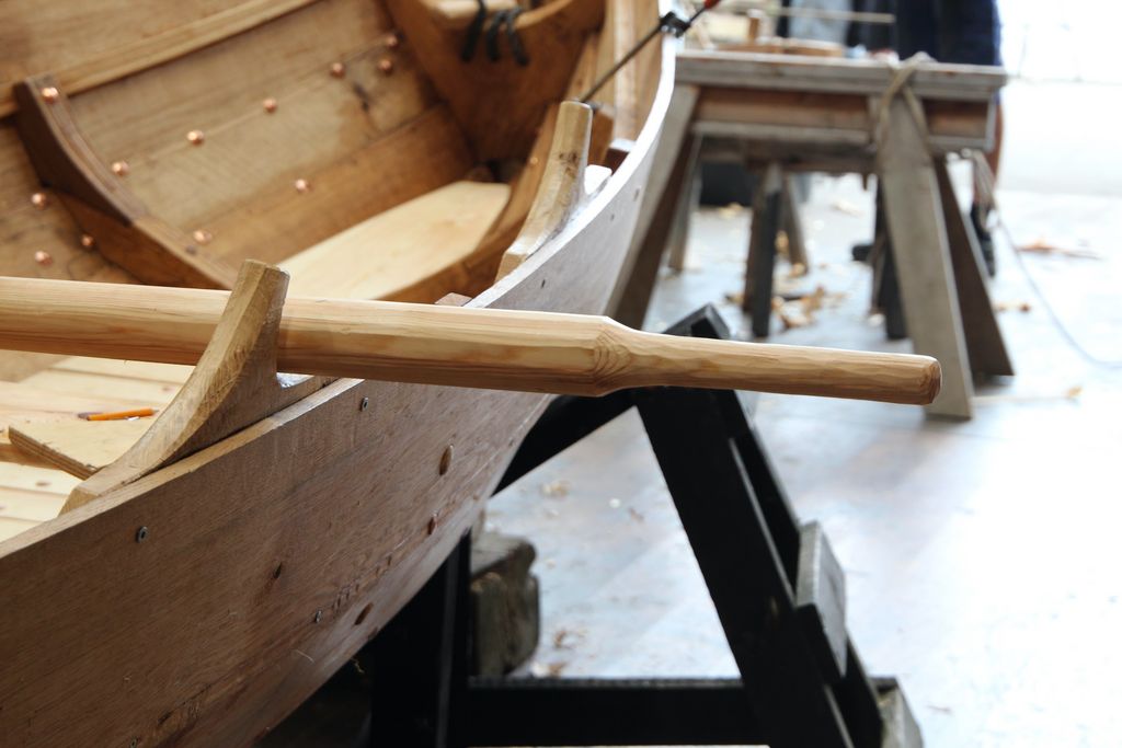 Spejdernes båd bygget af Vikingeskibsmuseets bådeværft til Spejdernes Lejr 2022