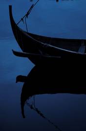 Vikingeskibsmuseet vikingeskibe i tusmørket