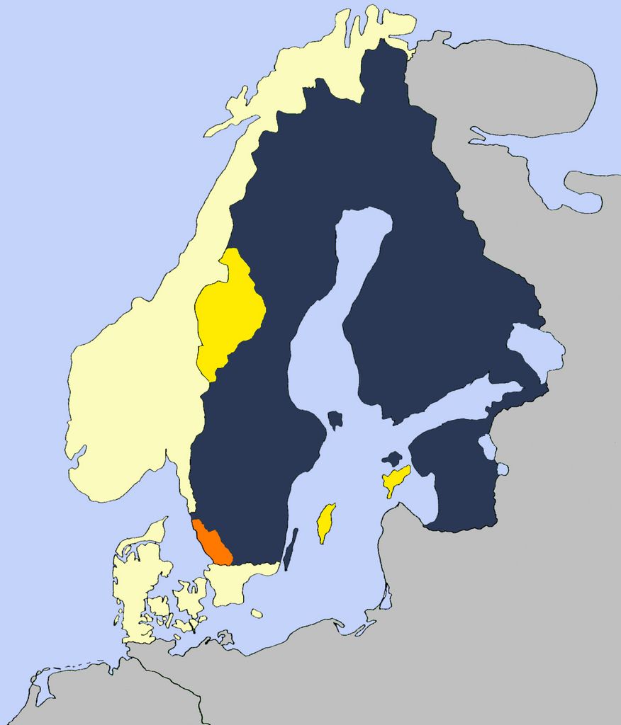 De øvrige europæiske magter ønskede  ikke et alt for svagt Danmark efter afslutningen på Torstenssonfejden i 1645.  Sverige accepterede at indlede forhandlinger, hvilket resulterede i Freden i Brömsebro august 1645, hvor Danmark afstod Halland i 30 år (orange) Gotland, Øsel samt de norske landskaber Jämtland og Härjedalen (klar gul).