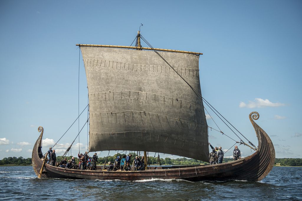 Testsejlads af skibet Saga Oseberg på Roskilde Fjord