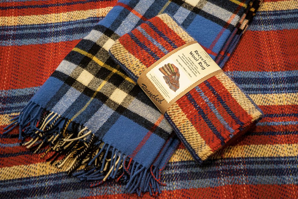 Garment and blankets in the Museum Shop