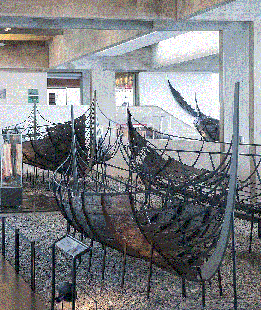 Det centrale rum i Vikingeskibshallen.