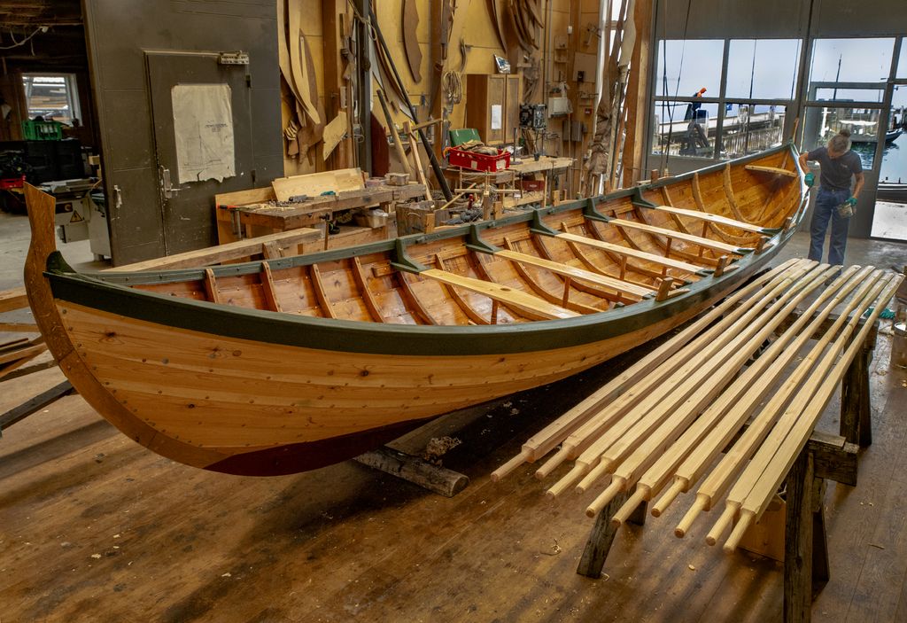 Færøsk Tíggjumannafar bygget i 2024. Copyright Vikingeskibsmuseet i Roskilde.