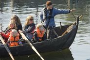 Sejlads på Roskilde Fjord i Vikingskibsmuseets både.