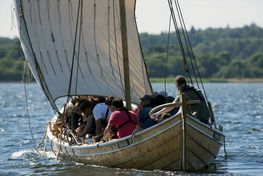 Storkjoven er bygget og ejet af Vikingeskibsmuseet i Roskilde. Foto: Werner Karrasch