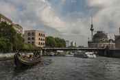 Berlin's highest point, the Television Tower on Alexanderplatz, could clearly be seen from Sea Stallion almost all the way.