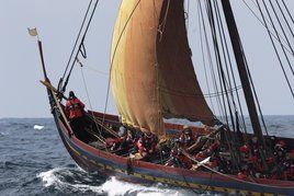 Havhingsten på åbent hav, Fotograf: Werner Karrasch, Copyright: Vikingeskibsmuseet i Roskilde 