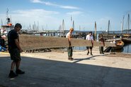 Rekonstruktion af Skuldelev 5, byggeprojekt på Vikingeskibsmuseets bådeværft