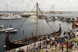 Saga Oseberg ved Verdens Ende ved åbningen af Færder nasjonalparksenter i juni. (Foto Jørgen Kirsebom) klik på billedet for at downloade.
