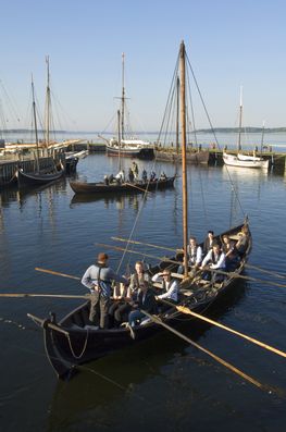 Besøger du Vikingeskibsmuseet fra 1. maj til 30. september kan du komme med ud at sejle på de åbne, daglige afgange. 