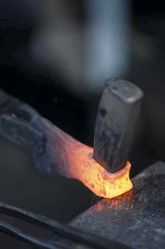 Blacksmith. PHOTO: Werner Karrasch, Viking Ship Museum.