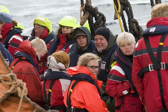 The crew has had good use of rain clothes during this year's expedition.