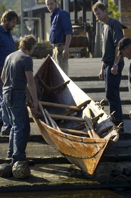 The boat is launched.