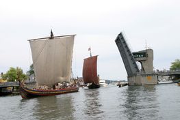 Havhingsten og Gaia i norske Tønsberg. Foto Hans-Erik Hansen