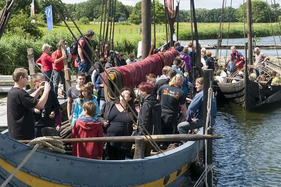 Åbent skib i Hedeby ved Slesvig 14. juli. Foto: Werner