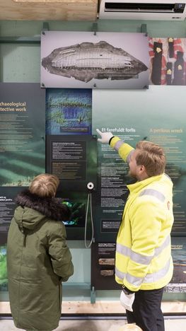 The exhibition 'Swallowed by the Sea - two ships that never reached port' is displayed in the Marine Archaeologists' Workshop. Photo: Jacob N. Andreassen.
