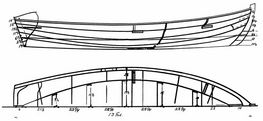 Drawing of the Fejø-pram
