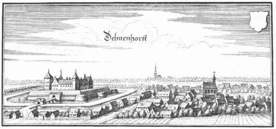 Delmenhorst var et grevskab i området tæt ved Bremen. Christian 4. var greve af Delmenhorst.