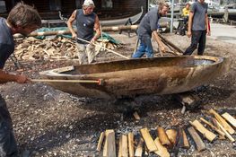 [Translate to English:] Slusegårdsbåden ved Vikingeskibsmuseet i Roskilde