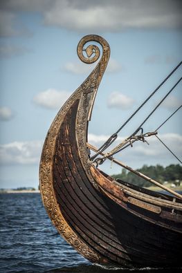 Testsejlads af skibet Saga Oseberg på Roskilde Fjord.