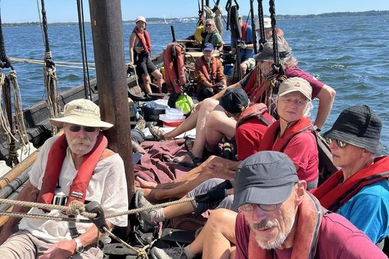Helge Ask heading to Odden Harbour on this year's summer cruise 2024