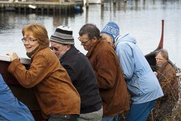 Ophaling af Vikingeskibsmuseets rekonstruktioner af vikingeskibe