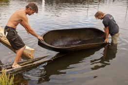 Slusegårdsbåden ved Vikingeskibsmuseet i Roskilde