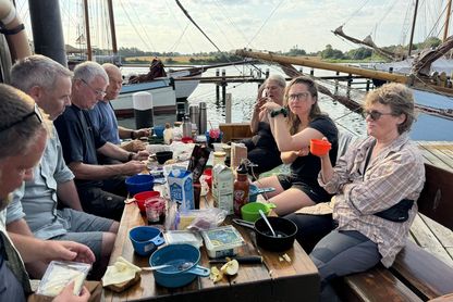 The crew arrived at the Viking village of Hedeby 