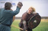 Warriors from the fighting group Ulfhednir. Photo: Werner Karrasch. © The Viking Ship Museum, Denmark.