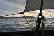 Helge Ask heading towards Gilleleje