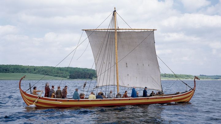 Helge Ask. A Viking ship, you can sail in Roskilde, Denmark