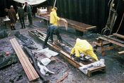 Excavation Skuldelev ships. Viking Ship Museum