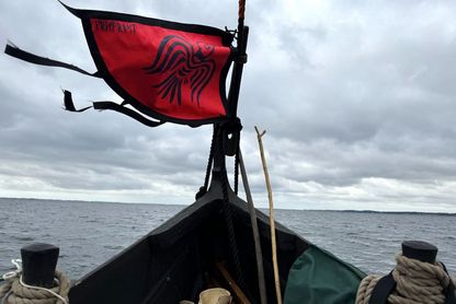  On this year's summer voyage, the crew brought a raven banner along for the ride