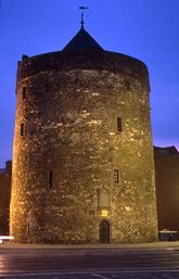 Reginalds tårn, Waterford, 1200-tallet. Tårnet er muligvis bygget ovenpå en tidligere vikingetidsbefæstning, og kan indeholde elementer af denne ældre konstruktion. © The Department of Environment, Heritage and Local Government.