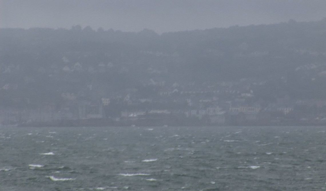 For three days, the Sea Stallion has been waiting in Howth, north of Dublin, for a favourable wind. The sea has been like this every day. Photo: Kasper Thor Larsen.