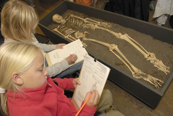 'Mærk fortiden' i fundværkstedet hver dag i påskeferien på Vikingeskibsmuseet.
