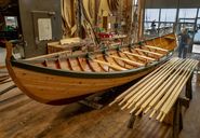Færøsk Tíggjumannafar bygget i 2024. Copyright Vikingeskibsmuseet i Roskilde.