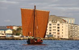 Skjoldungen ved Haukesund Skjoldungen on arrival at Haugesund on Tuesday 9 July 2019. Photo: Tor André Johannesen