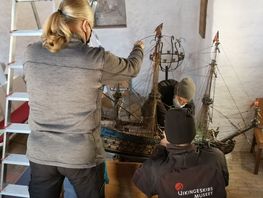 Overdragelsen af kirkeskibet Store Christianus Quintus fra Skt. Jørgensbjerg Kirke i Roskilde til Vikingeskibsmuseet fandt sted 7. januar 2021.