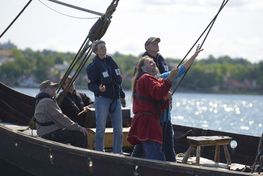 Testsejlads af skibet Saga Oseberg på Roskilde Fjord