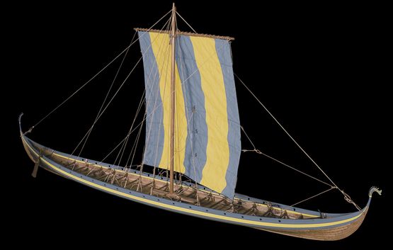 Ladbyskibet son 1:10 model. Ladbyskibet son 1:10 model.