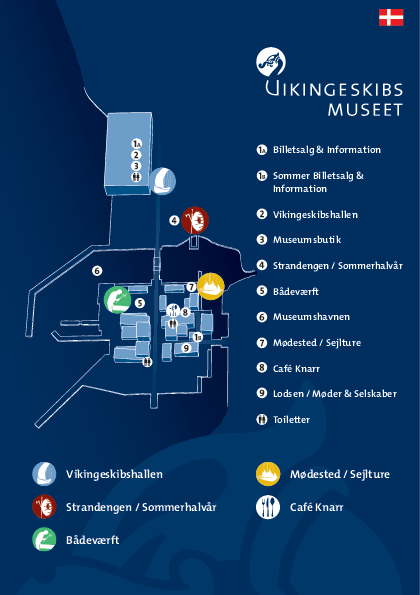 Kort over Vikingeskibsmuseet til skolelærer.