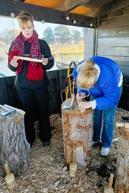 HTX-elever undervises på Vikingeskibsmuseet i Roskilde. Foto: Rasmus Højstrup Nielsen