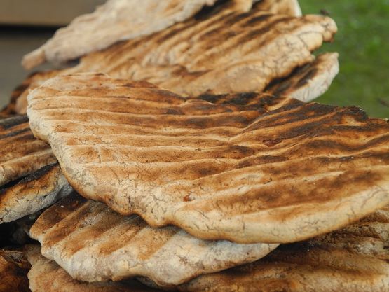 River Cottage flat bread baked in spelled flour and chestnut flour, fennel and mead.