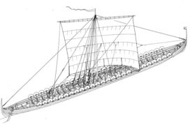 Model af Langskibet fra Hedeby Havn  